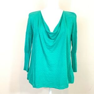 Anthro Guinevere Turquoise Knit Top